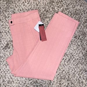 Pink ankle length pants